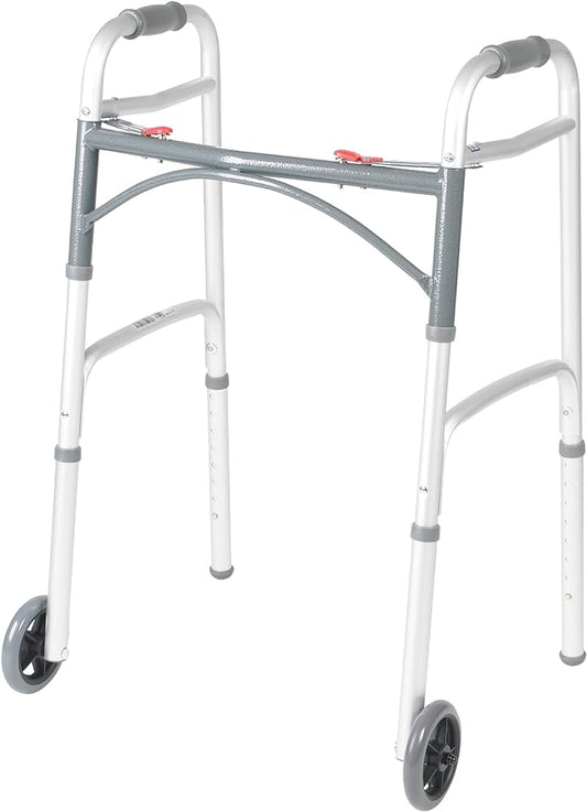 FOLDING 2 WHEELED WALKER - ADULT/YOUTH