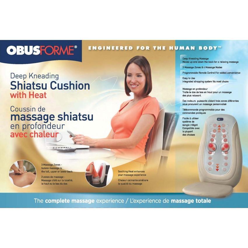 On Sale Obusforme Deep Kneading Shiatsu Massage Cushion