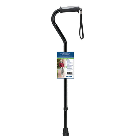 Adjustable Height Offset Handle Cane with Gel Hand Grip